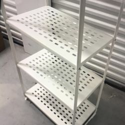 White Metal Bookcase Excellent 