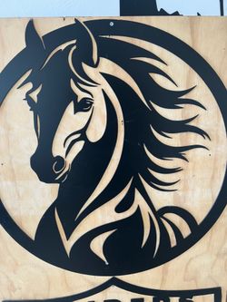 Horse metal sign  23x23