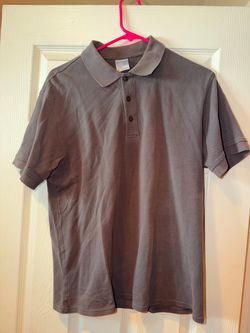 Port & Company Men's Ring Spun Cotton Polo Shirt - Charcoal Gray Size S