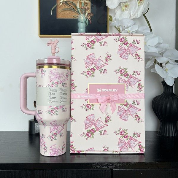 stanley StanleyQuencher H2.0 Tumbler With Handle And Straw 40 Oz | Position Lid | Cup Holder Compatible For Travel | Insulated Stainless Steel Cup