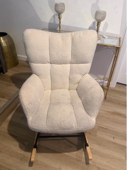 White rocking chair
