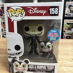 VAULTED NYCC LE EXCLUSIVE Jack Skellington & Vampire Teddy Funko Pop #158 Disney