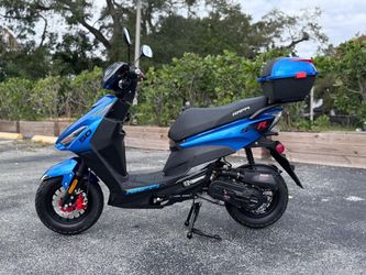 BLUE SUPER SPORT 50CC GAS SCOOTER MOPED