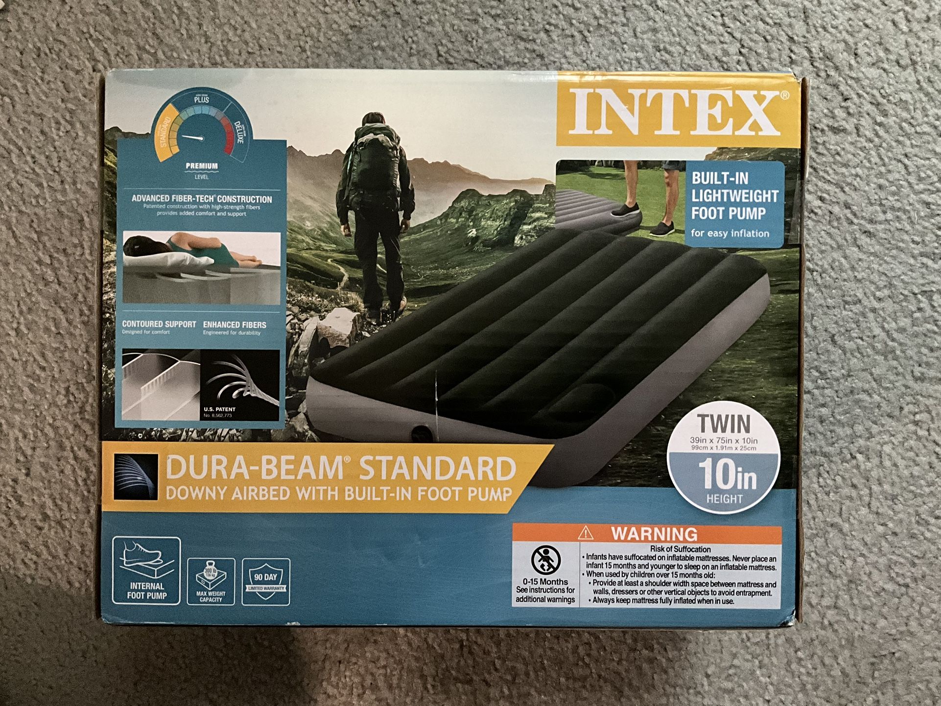 Intex Durabeam 10" Twin Size Air Mattress