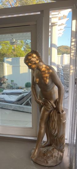 Italian Stone Antique Garden Statue -Gold