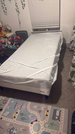 Twin mattress and frame