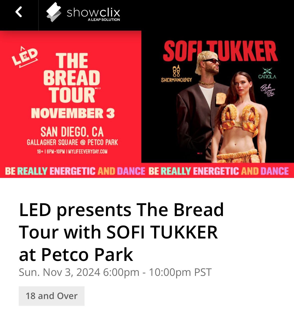 2 tickets to sofi tukker at petco