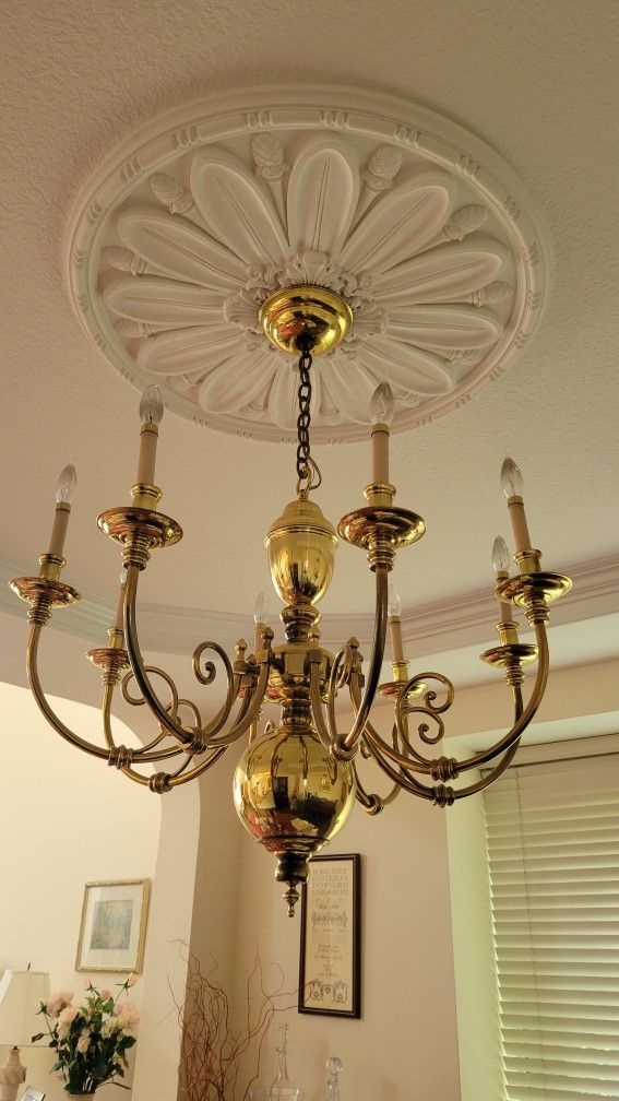 Traditional Brass Chandelier