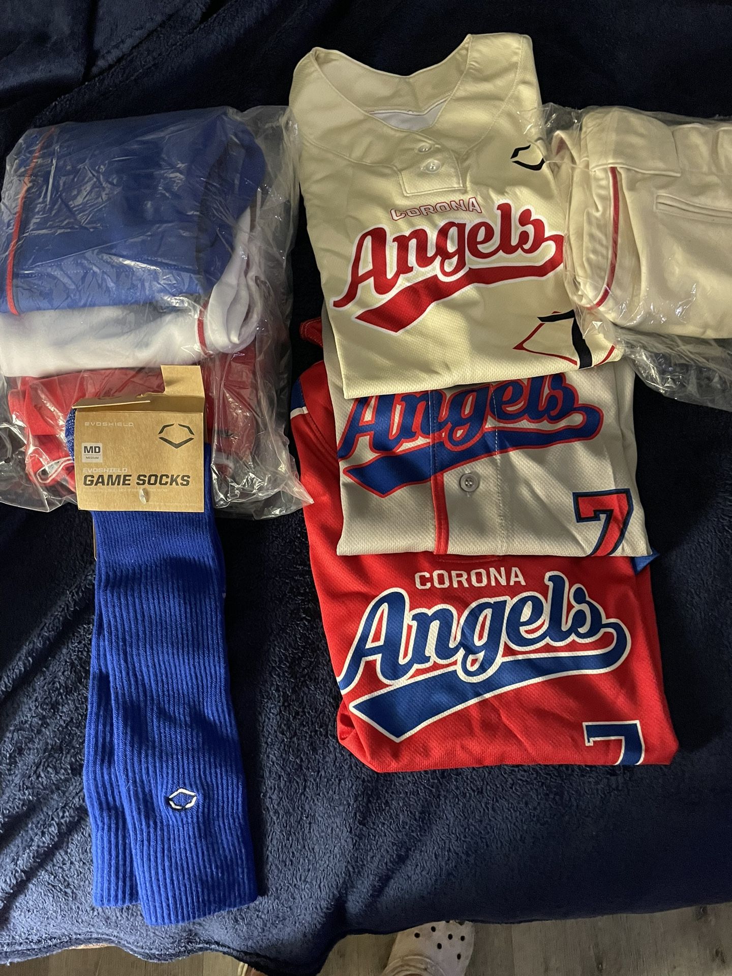 Corona Angels Uniform #7 Youth Large & Adult Small
