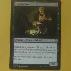 2020 MTG Viscera Seer #158 Creature Vampire Wizard Sacrifice CMR Commander John Stanko Magic The Gathering Card Game Wizards Of The Coast Collectible