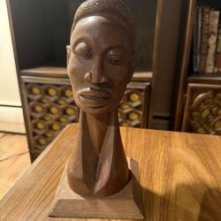 Mid 20th Century African Hand Carved Wood Sculpture