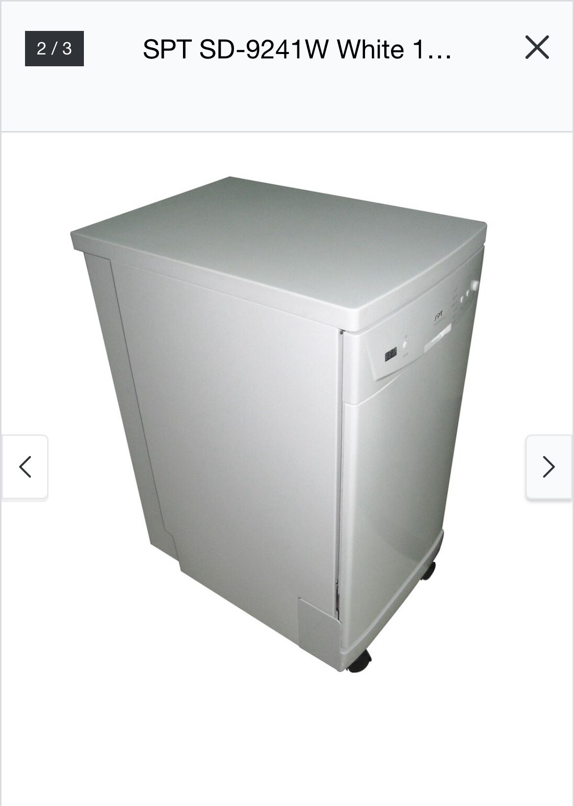 SPT (Sunpentown) SD 9241W MODEL: 1222 SD 9241W COLOR:White 18 Inch