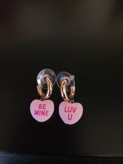 Betsey Johnson valentine's earrings