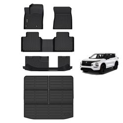 Floor Mats & Cargo Liner Set for Mitsubishi Outlander 2022-2025 (Not for PHEV or Sport Models) | Fits 1st & 2nd & 3rd Row