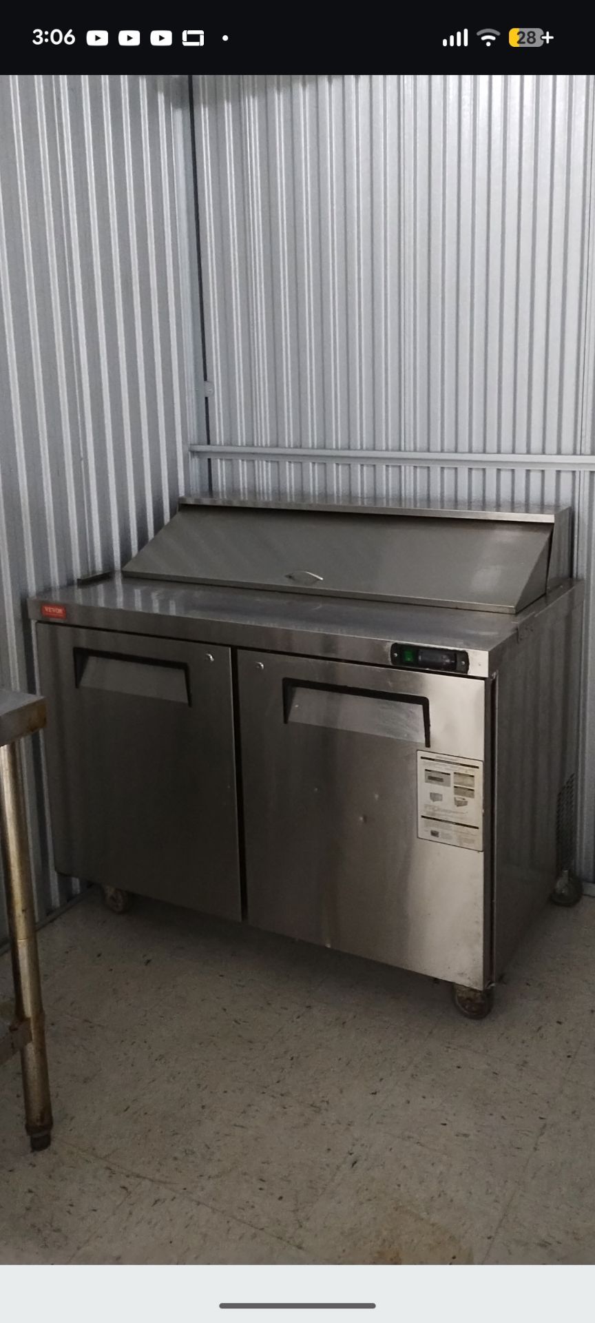 Vevor stainless commercial prep table refrigerator