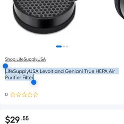 LifeSupplyUSA Levoit and Geniani True HEPA Air Purifier Filter