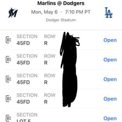 Dodger Tickets 5/6/24