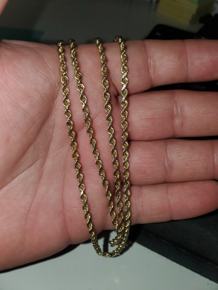 14 K Rope Chain