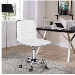 White adjustable desk chair new