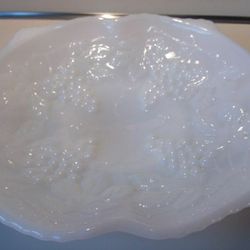 Vintage MILK GLASS Serving Plate