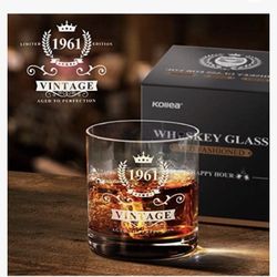 BRAND NEW Crystal Whiskey Glass Birthday/retirement present