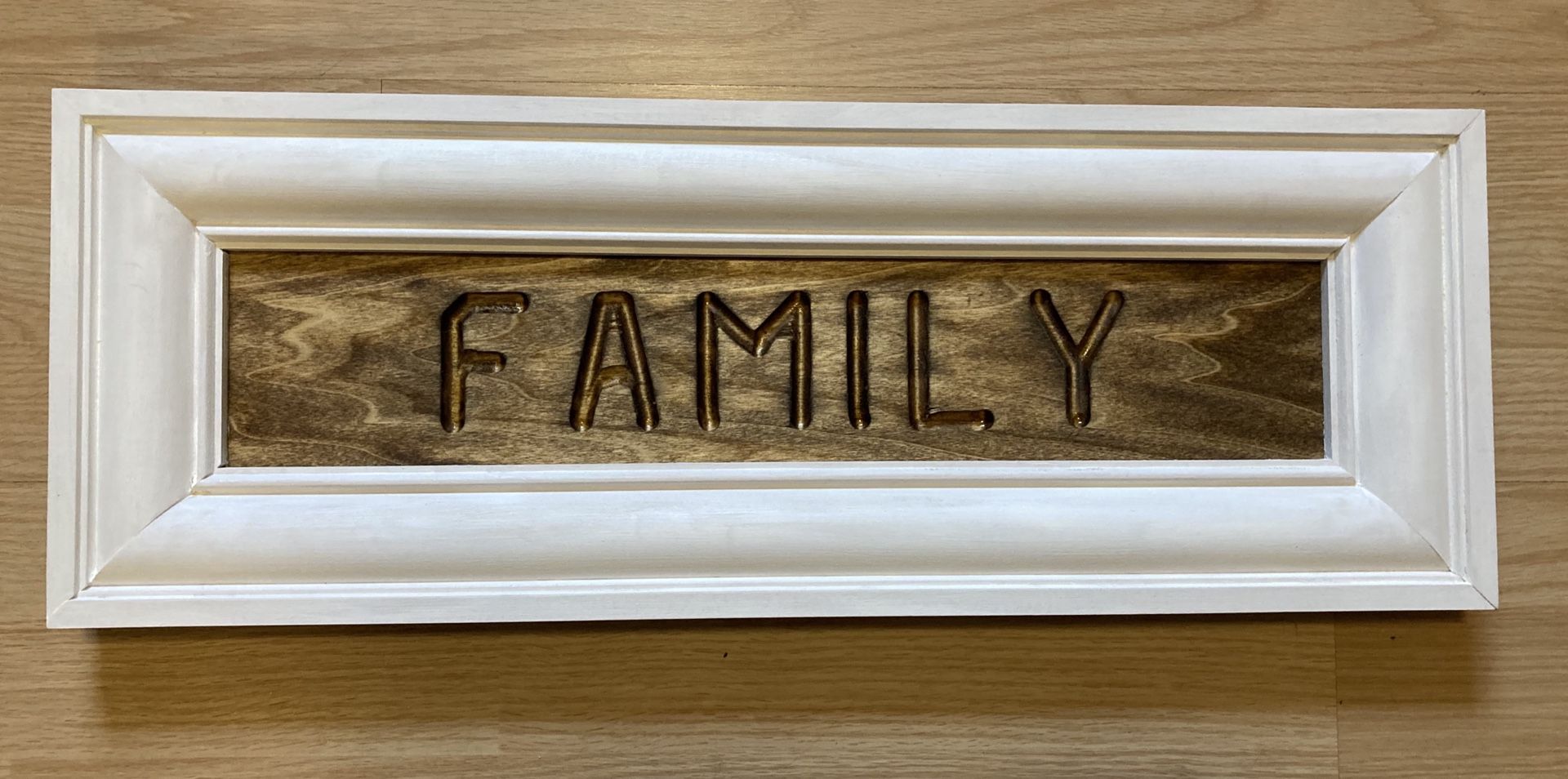 Handmade family sign