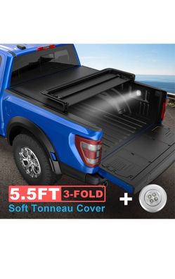 New in the box 3-Fold 5.5FT Soft Truck Tonneau Bed Cover For 2004-08 Ford F150 2005-08 Mark LT (E649)