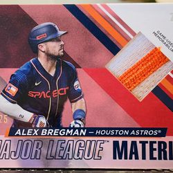 2024 Topps Series 1 Alex Bregman Major League Material Patch Red # 4/25 Astros