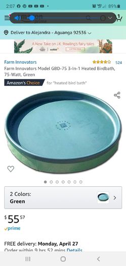 Heated bird bath