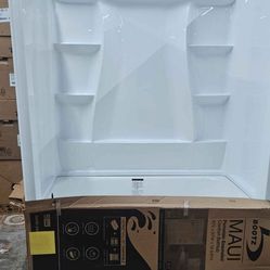 Combo  tina y paredes metal 60x30  tina izquierda