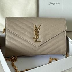 Saint Laurent shoulder bag, beige