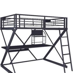 Full Size Loft Bed With Desk