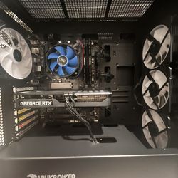 gaming pc, monitor, mouse,monitor arm etc