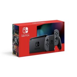 Nintendo Switch With Gray Joy Con
