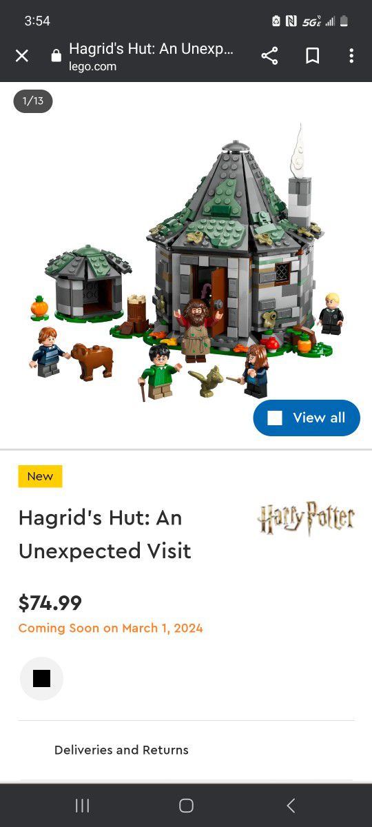 Lego HARRY POTTER Hagrids Hut