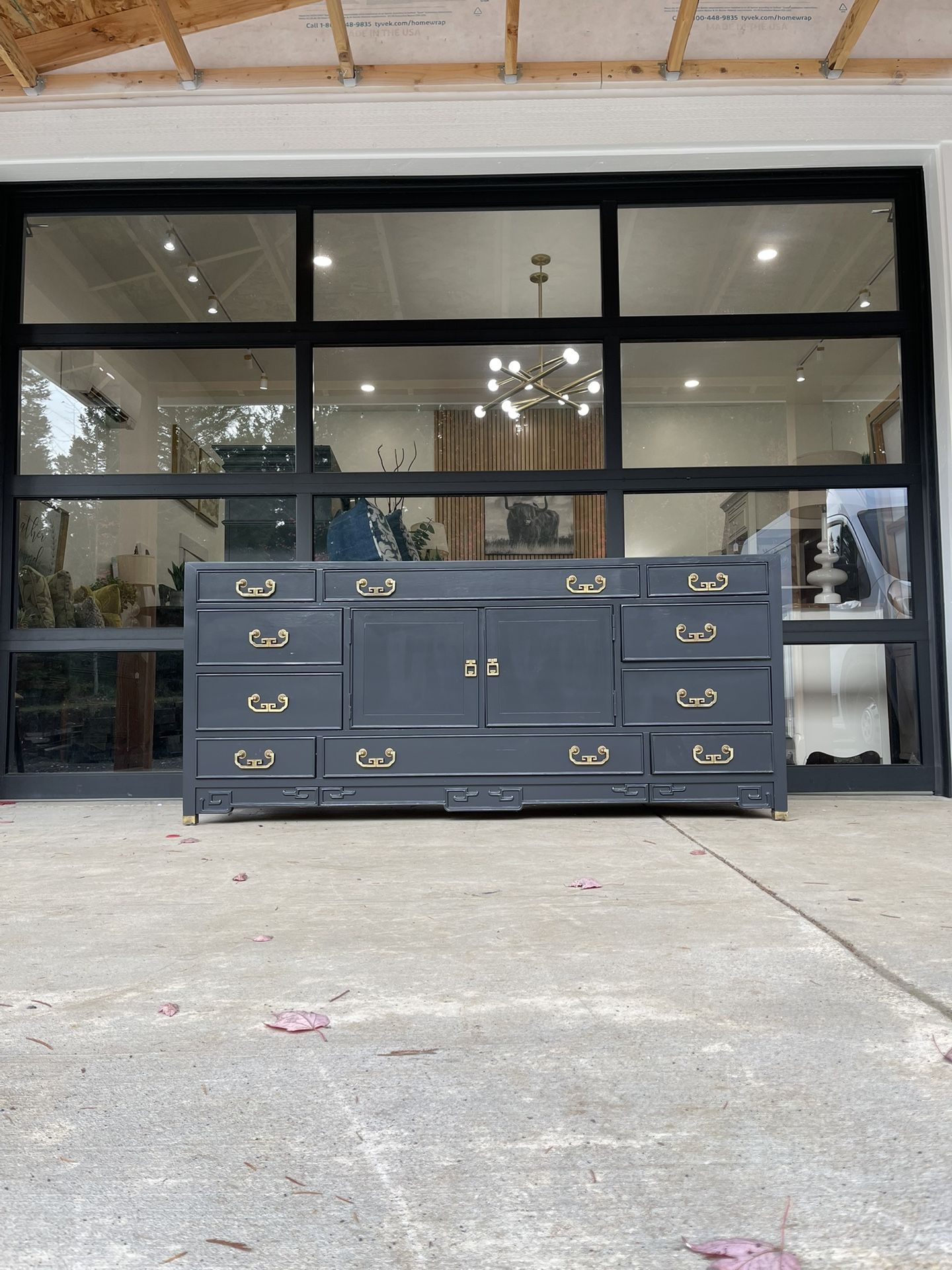 Beautiful Chinese, Modern Flare Dresser, Buffet, Credenza, Sideboard Or Nursery Piece