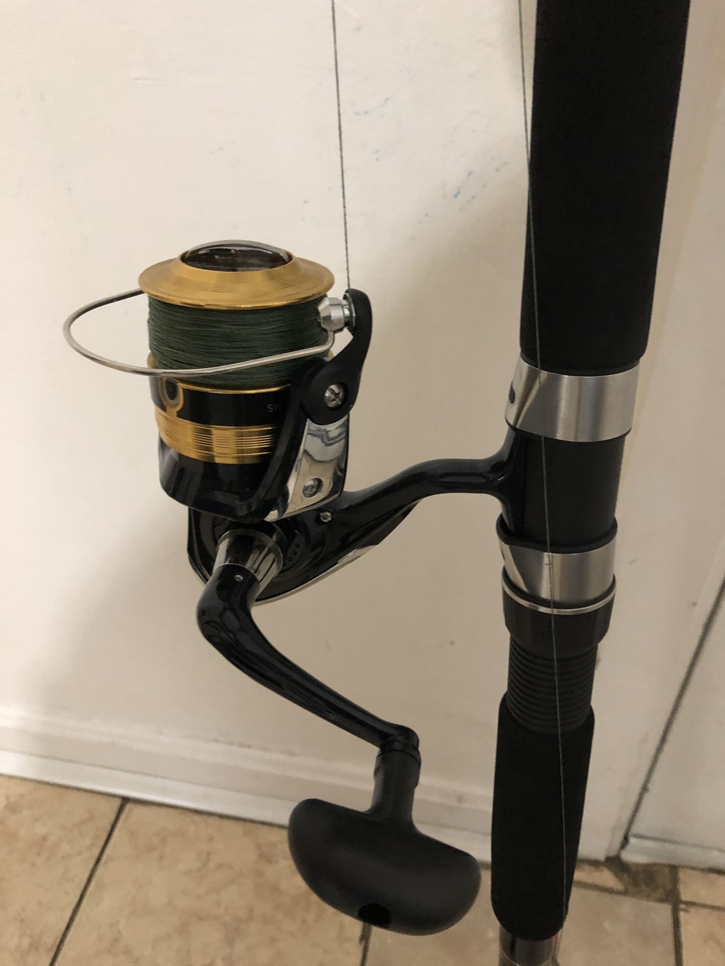 Caña Ugly Stik 13 feet, Reel 4000, with line 40 pounds