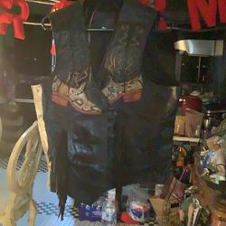 Leather Cauboy Vest