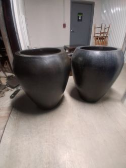 NEW, ELIGANT YET SOPHISTICATED BEAUTIFUL "MAGESTIC FOUNTAIN" FIRE GLAZED TERRA COTTA PLANTERS,  PRICED TO SELL!!!