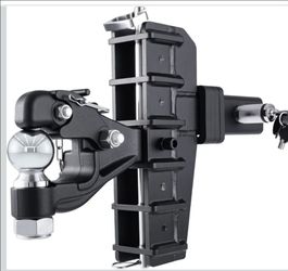 Adjustable Pintle Hitch Combination, 2.0" Receiver, 2-5/16" Ball, 6-7/16" Drop, 6-5/8" Rise, 20,000 lbs (2.0" Receiver)