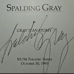 Spalding Gray Signature & Swimming to Cambodia