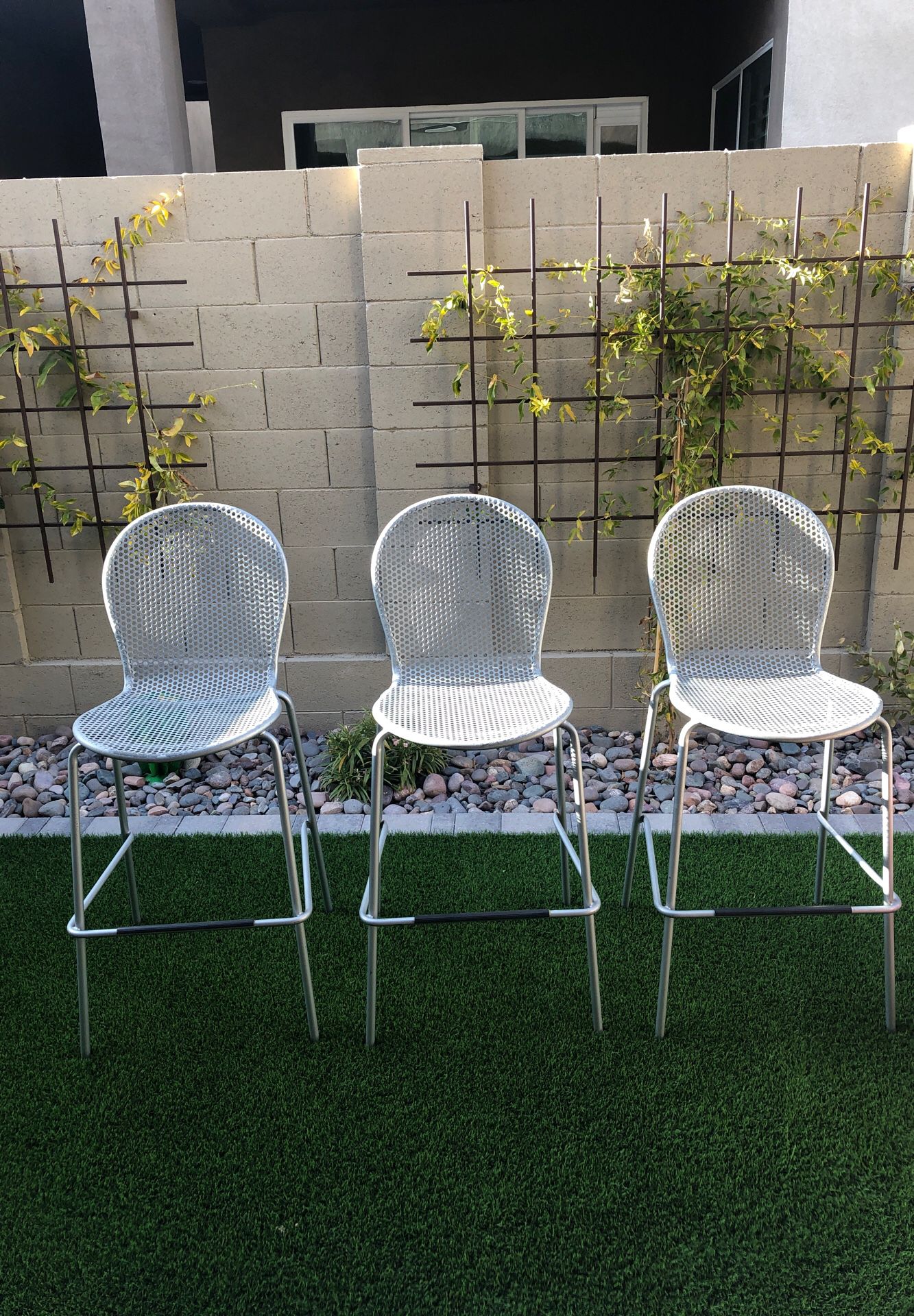 3 Outdoor Smith & Hawken Barstools - Patio Furniture