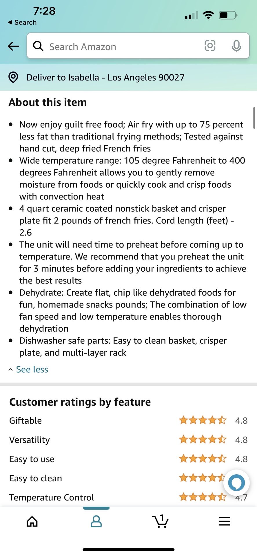 Ninja Air Fryer AF101 for Sale in Los Angeles, CA - OfferUp