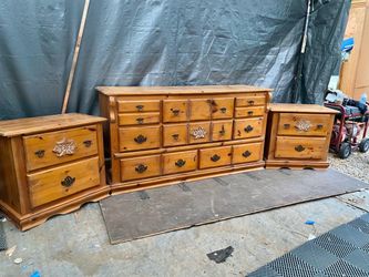 Wood Dresser and Nightstand Set