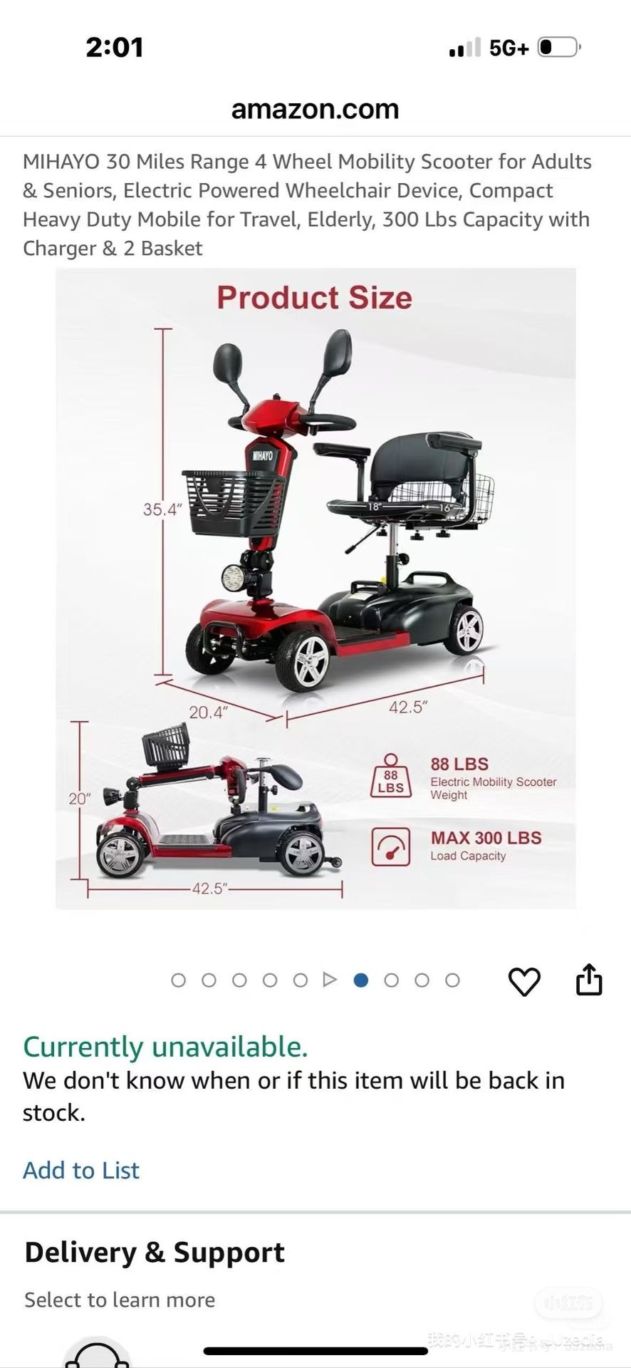 Branded Senior Car MIHAYO 30 Mile Range Four-Wheel Mobile Scooter for Adults and Seniors, Electric Powered Wheelchair Equipment, Compact Heavy-Duty Mo