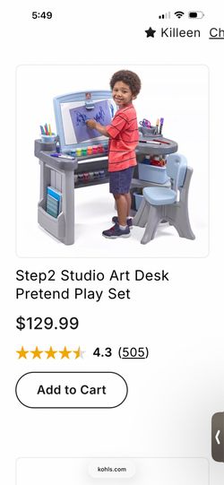 Step2 Studio Art Desk Pretend Play Set