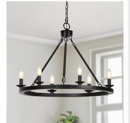 Black farmhouse chandelier