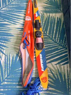 Vintage EP Competition USA Honeycomb Slalom Water Ski + Case & Rope