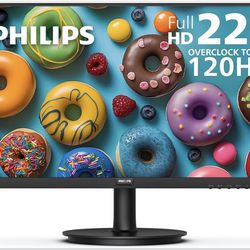 Philips 221V8LB3 22'' Class Thin Full HD Monitor (1920 x 1080), 120Hz with 1ms MPRT for Casual Gamin