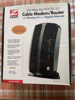 343 Mbps 8x4 DOCSIS 3.0 Cable Modem/Router With With Wireless-N and Gigabit Ethernet
